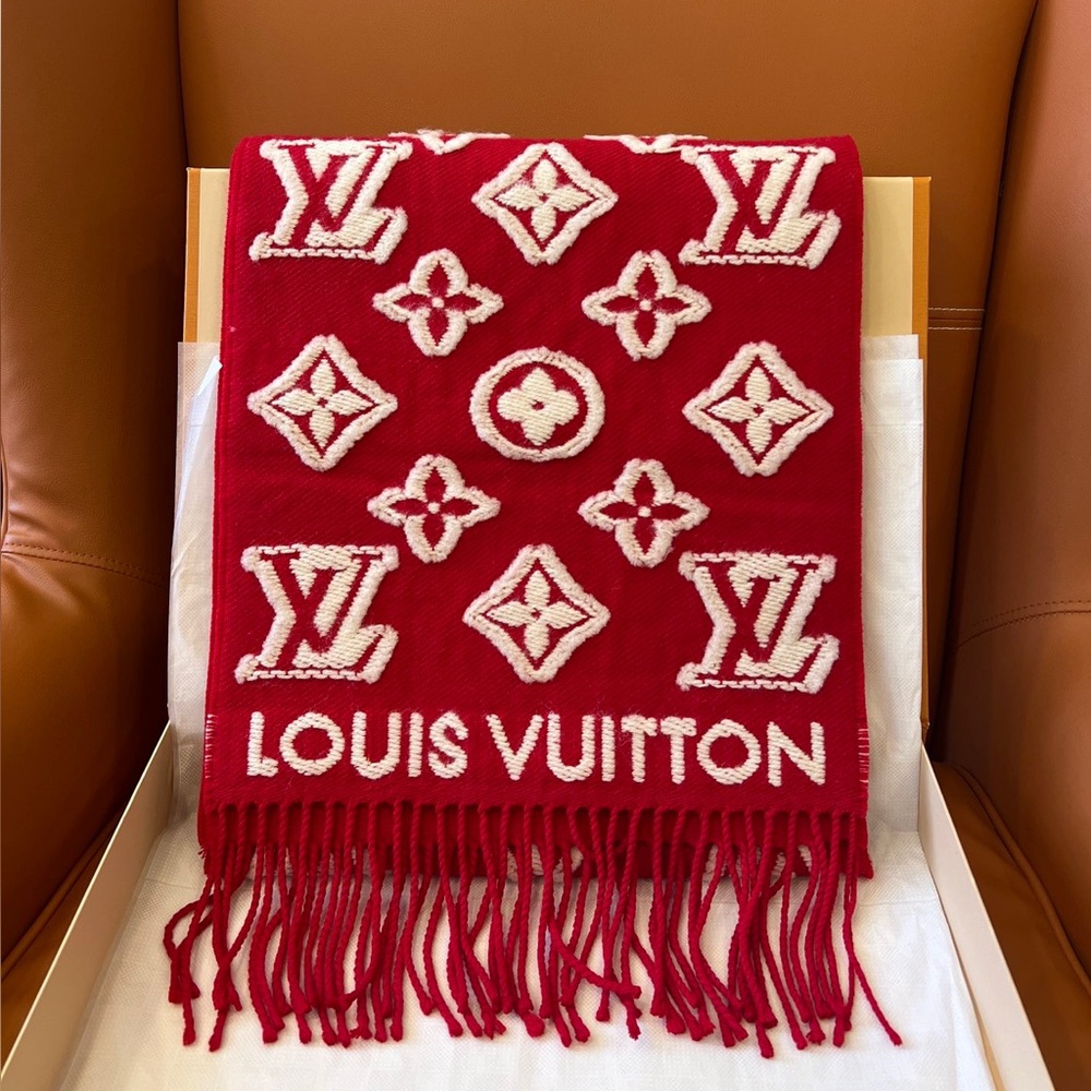 Louis Vuitton Women’s Red Scarf
